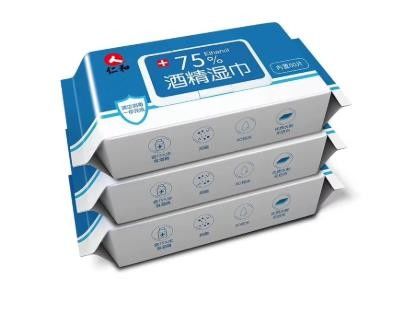 非編まれた75%の食品等級アルコール ワイプをきれいにする手