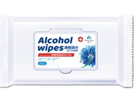 非編まれた75%の反細菌アルコールぬれたワイプ/ぬれた消毒のワイプ