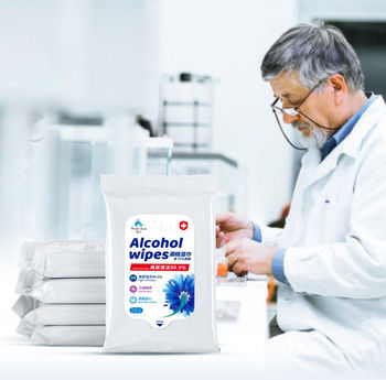 10pcs 75%アルコールぬれたワイプは生殖不能のクリーニング手の殺菌剤を基づかせていた
